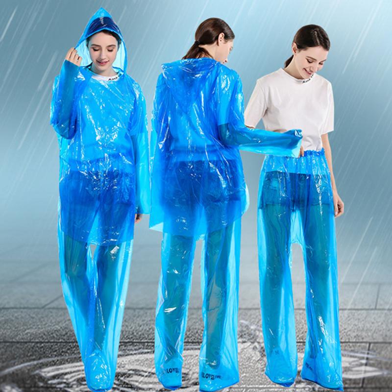 Disposable Protective Raincoat Adult One Time Emergency Waterproof Cloth Raincoat Unisex Travel Camping Rain Jackets Outfit