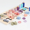 Geometric Wooden Toys Montessori Materials Learning To Count Numbers Matching Digital Shape Match Early Teaching Math Toys