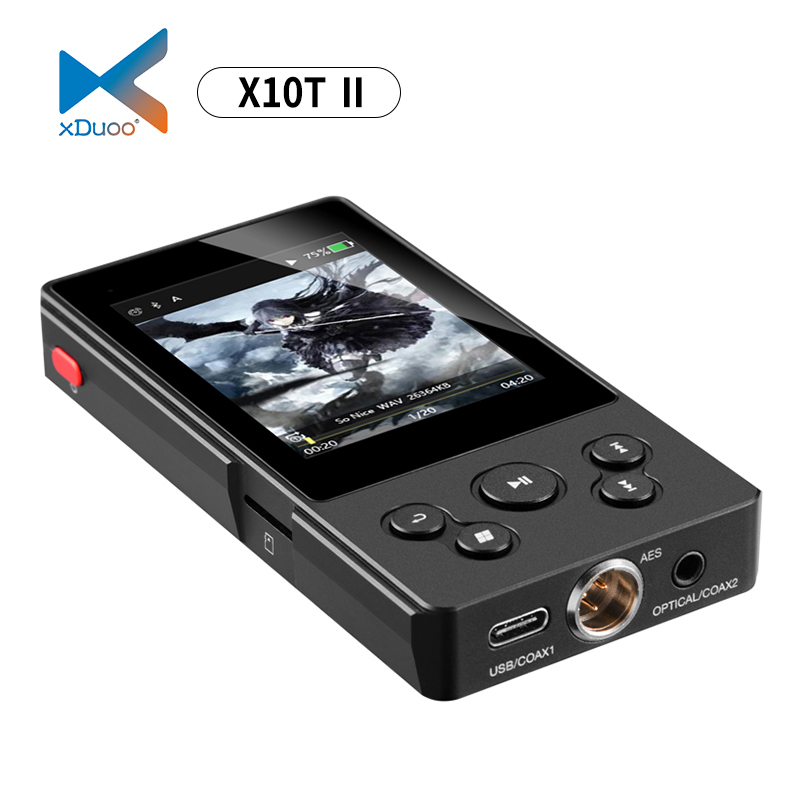 XDUOO X10T II DSD128 PCM 384KHz/32Bit X10TII High Performance Lossless Music Bluetooth Digital Turntable MP3 Player