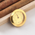 38mm Mini Mosaic Round Cigar Hygrometer High Precision Cigar Case Moisture Meter Tobacco Box Humidity Gauge Cigar Accessories