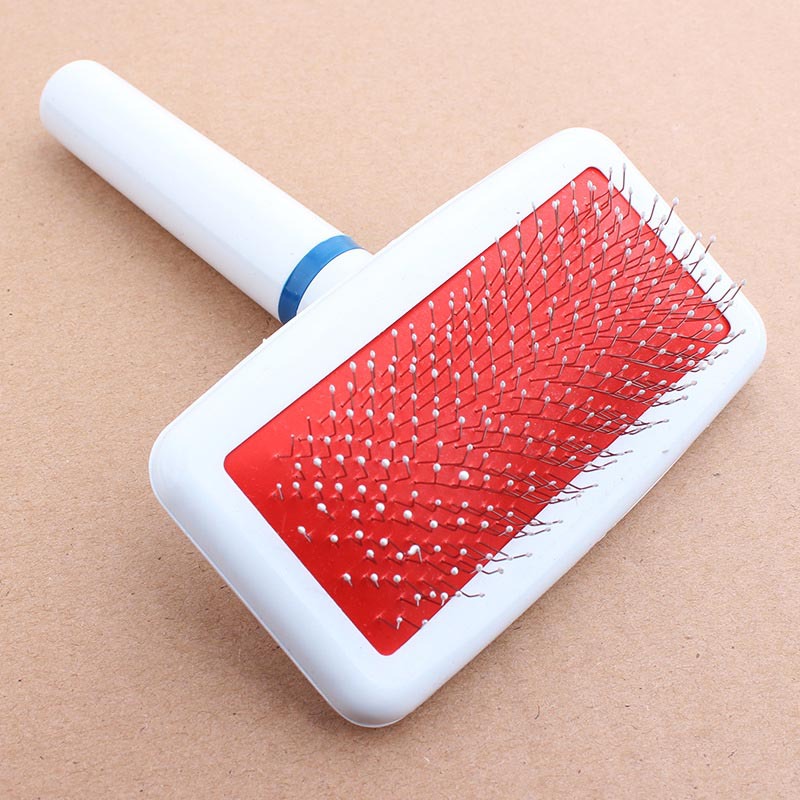Pet Shedding Grooming Dog Hair Brush Comb Plastic Handle Brush Airbag Stainless Steel Pin Comb For Small Dog Cats