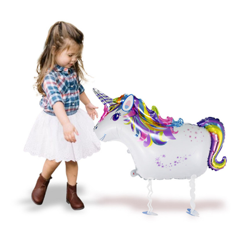 Party Decoration Walking Unicorn Balloon Walking Animal Unicorn Helium Foil Balloons For Kids Toys