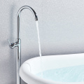 Quyanre Chrome Bathtub Shower Faucet Floor Standing Bath Tub Spout Shower Single Handle Mixer Tap Bathroom Shower Faucet Mixer