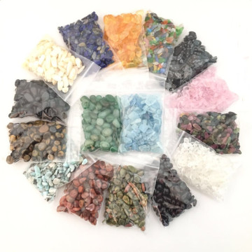 Natural Crystal Chips Stone Crushed Quartz Pieces Irregular Shaped Tumbled Raw Gems Beads Filler Colored Decorative for Crafts
