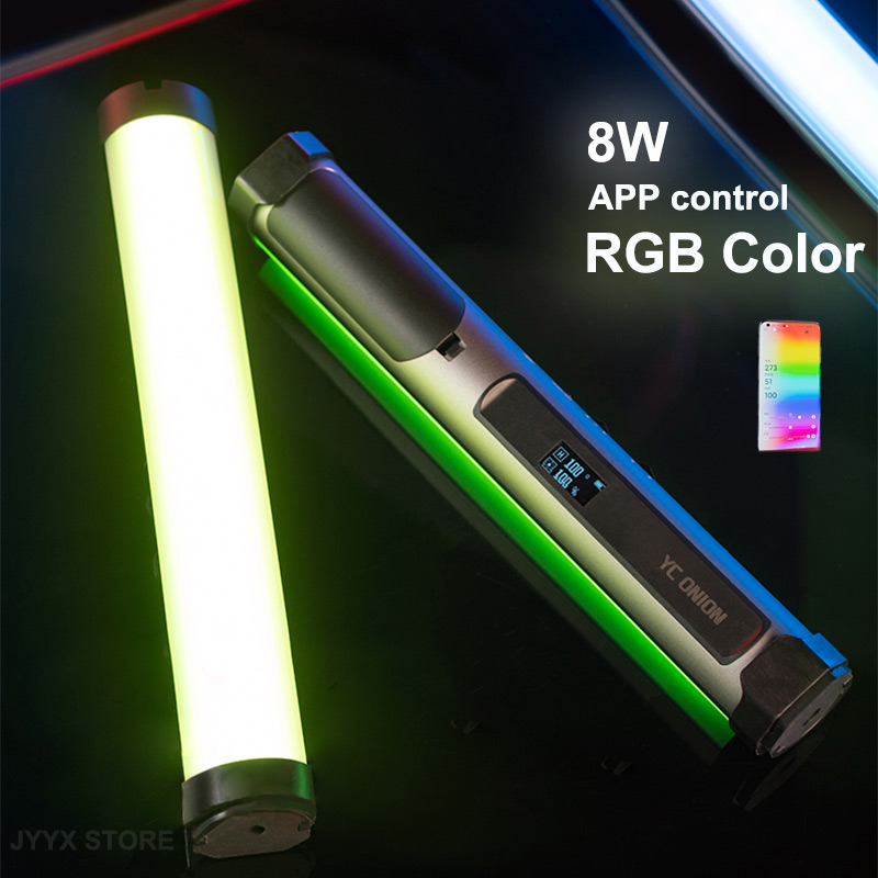 YC Onion Energy Tube 8W Handheld RGB LED Light Tube APP Control Magnetic Photography Light Stick Soft light