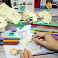 100Pcs Baby Toys Drawing Toys Painting Stencil Templates Coloring Board Children Creative Doodles Early Learning Toys