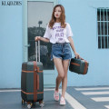 KLQDZMS 20"22"24"26inch Women Travel Luggage Set Trolley suitcase With Cosmetic Bag Women Wheeled Rolling Luggage On Wheel