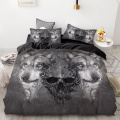 3D Print Bedding Set Custom,Duvet Cover Set King/Europe/USA,Comforter/Quilt/Blanket Cover Set,Animal Moonlight wolf Bedclothes