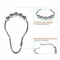 12pcs/pack Roller Ball Shower Curtain Rings Hooks Rust-Resistant Curtain Accessories Polished Satin Nickel Iron Hooks#YL5