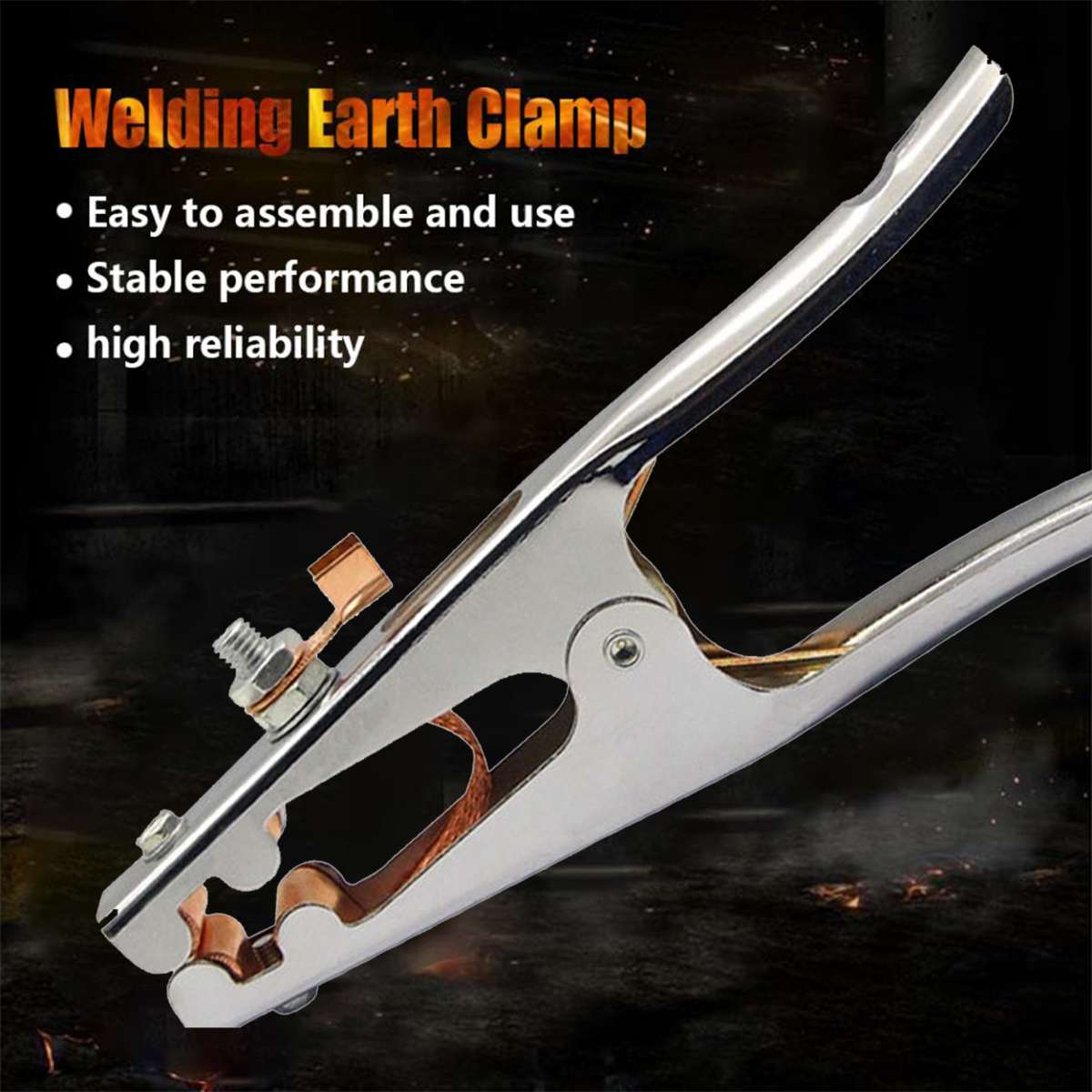 300A Current Earth Ground Cable Clip Clamp Welding Manual Welder Electrode Holder Welding Processing Ground Clamp Welder Tools
