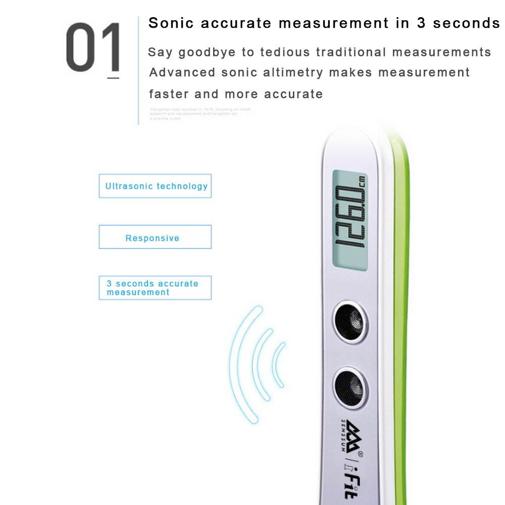 Height Measuring Instrument Handheld Ultrasonic Stadiometer Height Measuring Device Rule Sensor Monitor for Kids and Adults