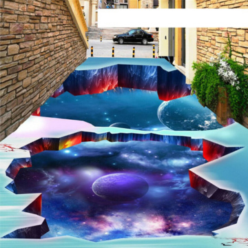 Custom 3D Floor Sticker Photo Wallpaper Modern Designs Planet Floor Murals PVC Waterproof Self-adhesive Wallpaper For Walls 3D
