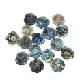 Natural Blue Labradorite Rose Flower Hand Carved Crystal Flowers Healing Stones Decor Gifts Natural Stones and Minerals