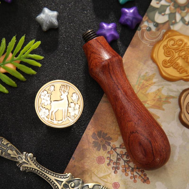 1PC Retro Wax Seal Stamp Animal Wood Stamp for Scapbooking Decorative Stamp Invitation Gift Cards Sealing Stamp