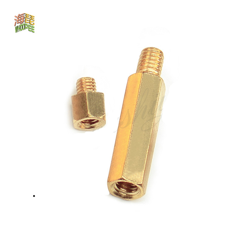 Thread M3*L+6mm 20 or 50pcs Hex Brass Standoff Spacer Screw Pillar PCB Computer PC Motherboard Female Male Standoff Spacer