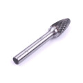 1PC 6mm Shank 10mm Head Tungsten Carbide Rotary Burrs Cutter Double-cut Rotary File for Metal Jade Dremel Rotary Tools 6*10mm