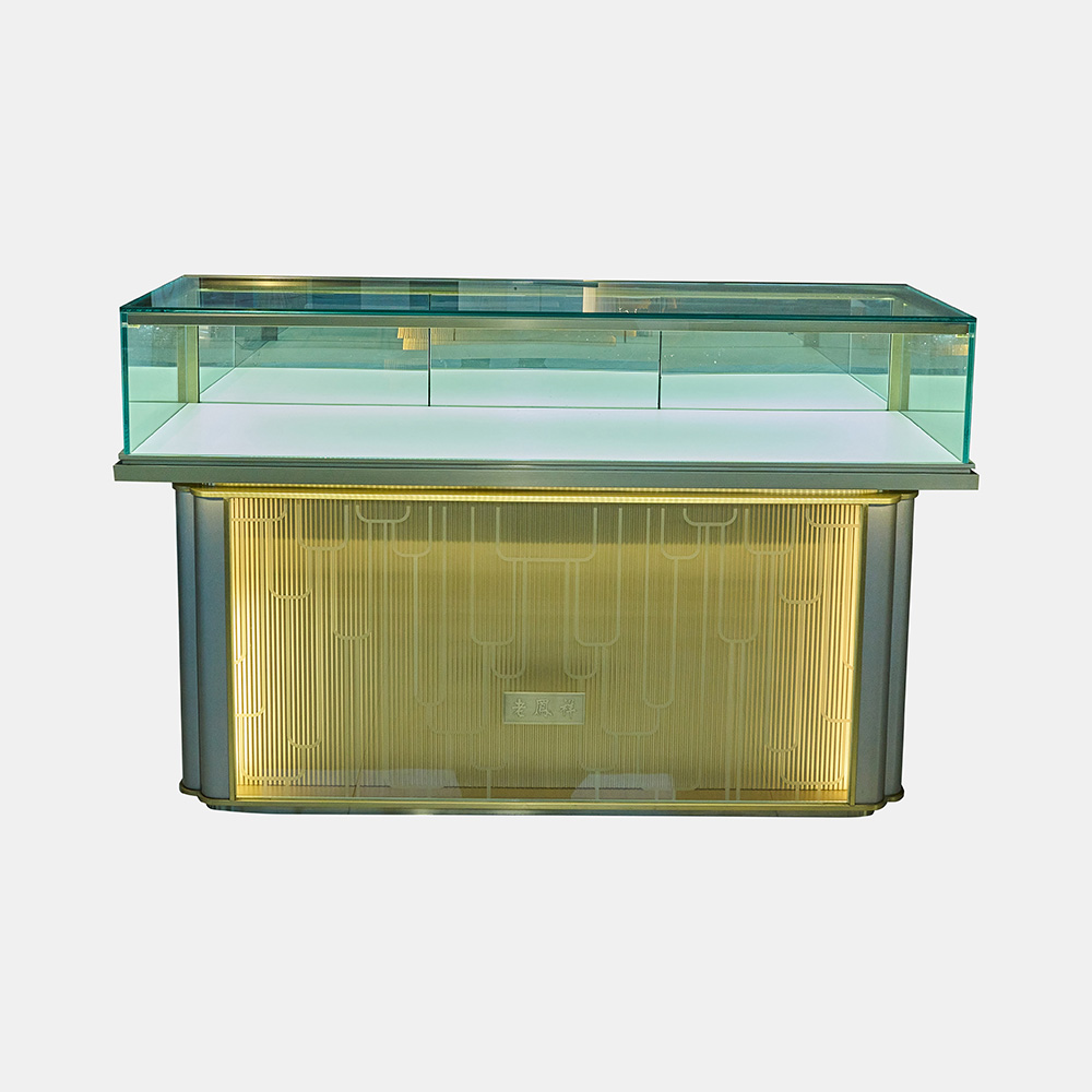 Gold Jewelry Display Cabinet