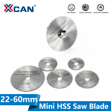 XCAN 3.175mm Shank HSS Rotary Tools Circular Saw Blades Cutting Discs with Mandrel Cut off Mini Saw Blade