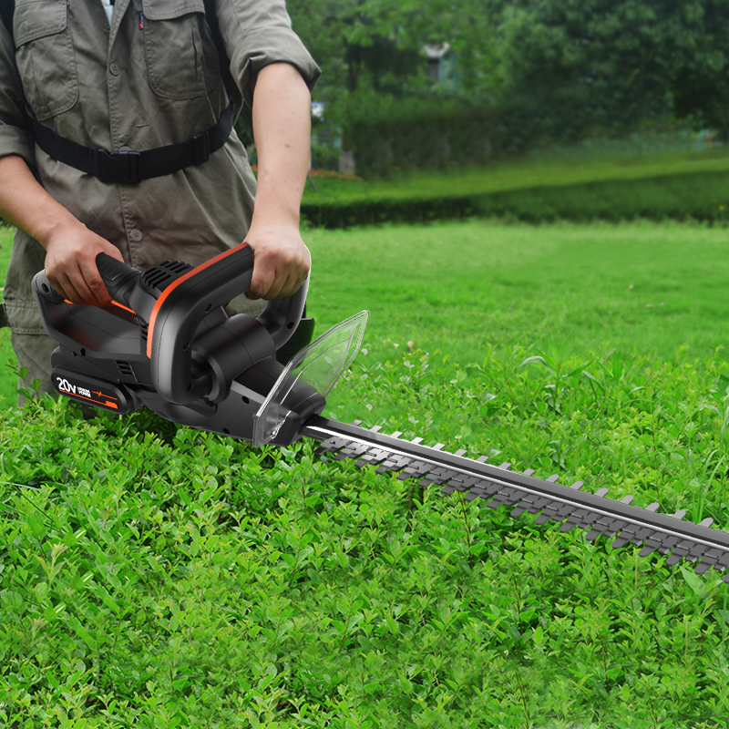 LOMVUM Electric Hedge Trimmer Cordless 20V Rechargeable Household Weeding Mover Saw Shear Pruning Power Garden Tools