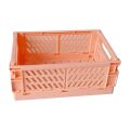 2021 New Collapsible Crate Plastic Folding Storage Box Basket Utility Cosmetic Container