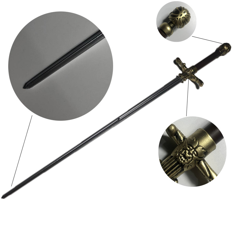 1:1 cosplay A Storm of Swords Movie Arya Stark Needle sword Black and white of the court prop toy sword 77cm