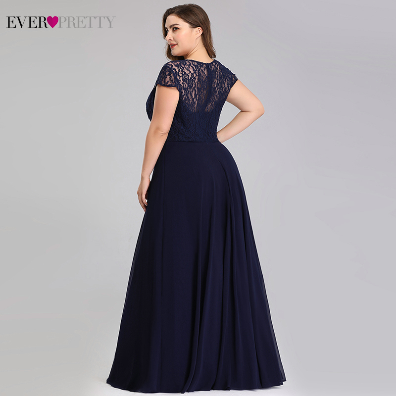 Plus Size Lace Mother Of The Bride Dresses Ever Pretty A-Line Cap Sleeve Elegant Navy Blue Dinner Gowns Kurti Robe Mere Mariée