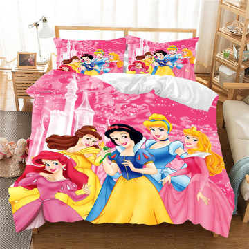 Snow White Bedding Set Princess Single Double Queen King Size Duvet Cover Children Bedroom Comforter Bedding Sets Luxury