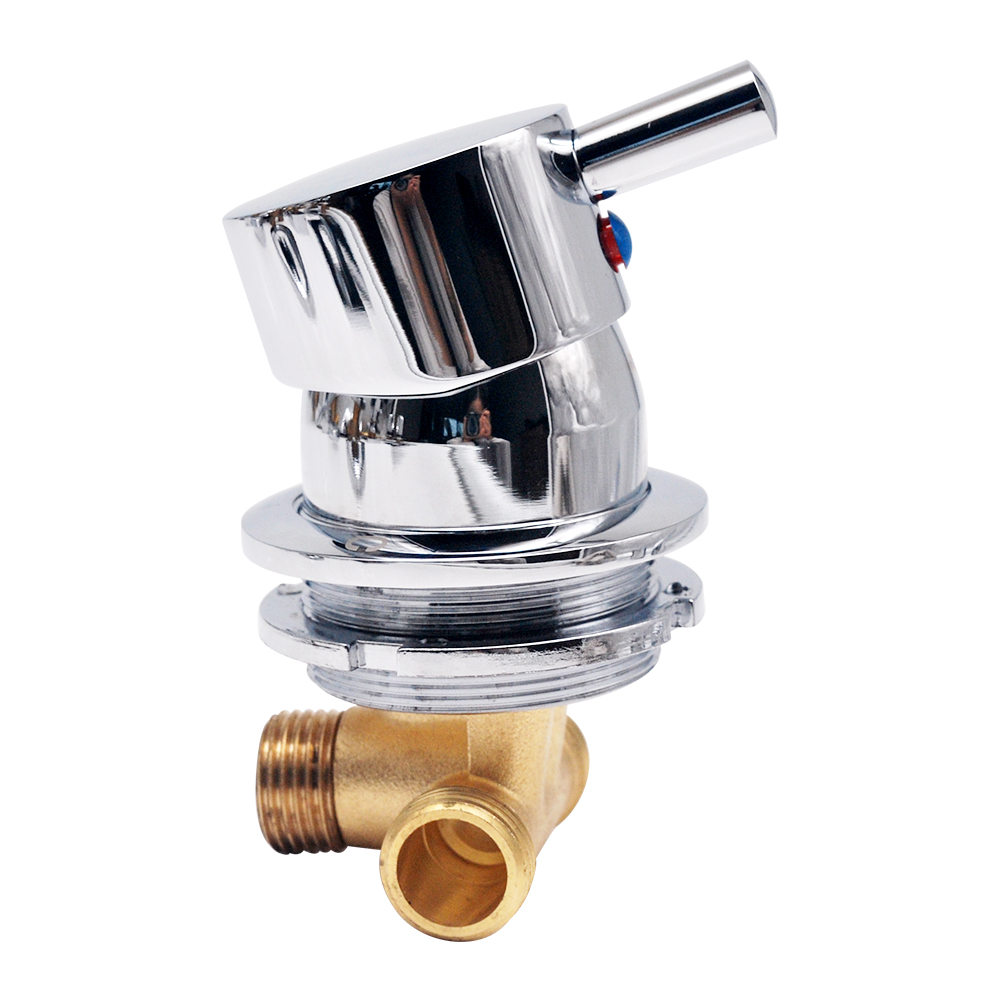 New 1Way Shower Room Mixer Faucet Shower Valve Diverter Hole Size 50-55mm Ceramic Cartridge Cold & Hot Water Tap Screw Thread