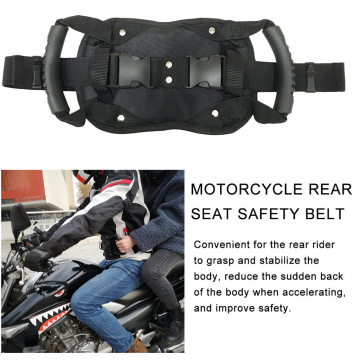 Universal Motorcycle Safety Belt Motocross ATV Rear Seat Passenger Grab Armrest Handle Non-slip Strap Protection Oxford Cloth