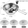 Fruit/Vegetables Mill-Stainless Steel Rotary Food Mill Sieve Grater With 3 Grinding Discs-Food Strainer Sauce Maker Kitchen Tool