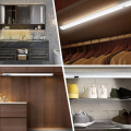 12V LED Under Cabinet Kitchen Light Hand Sweep Sensor Smart Lamp Night Backlight for Wardrobe Closet Bedroom Light LED Home Lamp