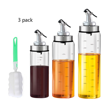 Olive Oil Dispenser Bottle Leak-Proof Oil Sprayer Oil Vinegar Cruet Bottle with BPA Free Pour Spouts Oil Carafe Decanter