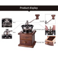 Manual Coffee Grinder Retro Style Wooden Coffee Bean Mill Grinding Ferris Wheel Design Hand Coffee Vintage Maker Kitchen Tools
