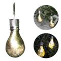 IP65 Waterproof Gold-Plated Flashlight Warm White Night Light 5LED Solar Light Bulb Solar Lamp Outdoor Hanging Decoration