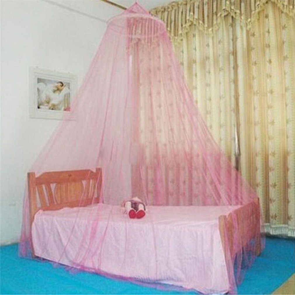 8 Colors Summer Round Lace Insect Bed Canopy Netting Curtain Polyester Mesh Fabric Home Textile Elegant Hung Dome Mosquito Net