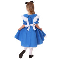 Alice in Wonderland Kids Girls Fancy Dress Maid Lolita Cosplay Costume Adult Women Halloween Party Fancy Dress Up Outfits Set