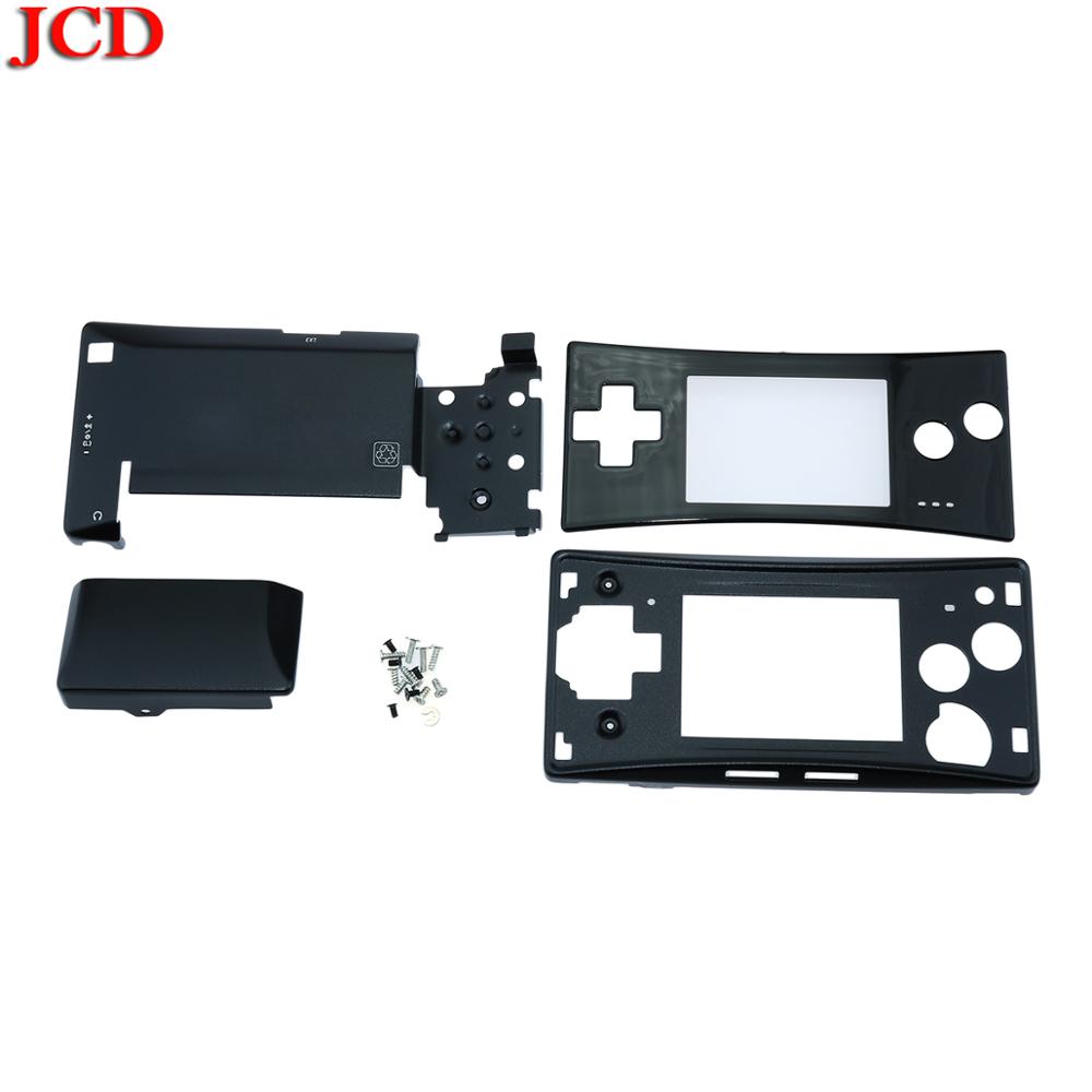 JCD New Metal Housing Shell case for Nintendo for Gameboy Micro front back Cover Faceplate Battery Holder w/ Screw Replacement