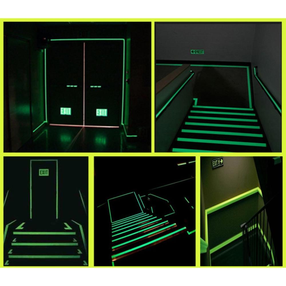 2cm*3m Luminous Fluorescent Night Self-adhesive Glow In The Dark Sticker Tape Safety Security Home Decoration Warning Tape