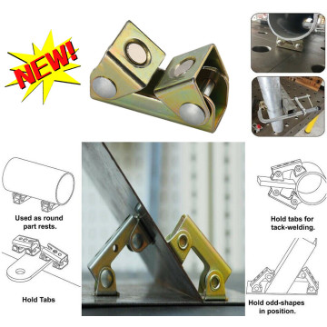 V Type Magnetic Welding Clamps Holder Suspender Fixture Adjustable V Pads Strong Magnetic Locator Corner Welding Tools