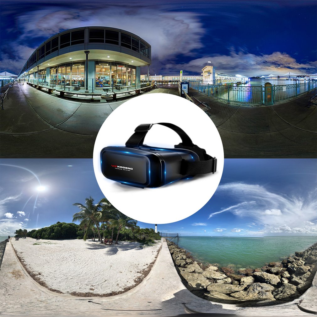 K2 3D Vr Virtual Reality Vr Glasses Genuine Leather Eye Glasses Smart Helmet Stereo Game Cinema Boxs Suitable For Smart Phone