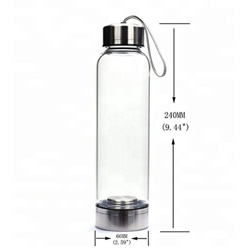 Natural Quartz Gemstone Glass Water Bottle Direct Drinking Cup Glass Crystal Obelisk Wand Healing Wand Bottle with Rope 2020 new