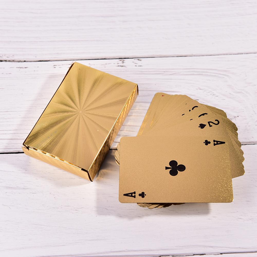 Waterproof Gold Diamond Playing Cards Plastic Poker Collection Cards Deck Creative Cool Bridge Card Games Texas Holdem