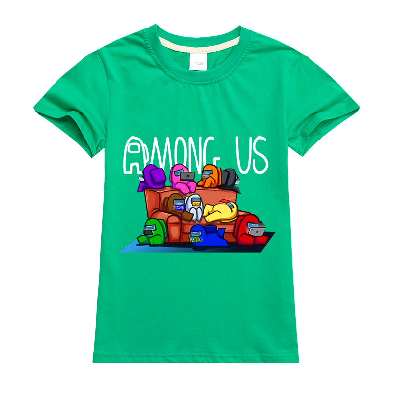 New Game Among Us Boys T-shirt Girls T Shirt Kawaii Summer cotton Kids Tops Cartoon Graphic Tees Funny Harajuku Children Tshirt