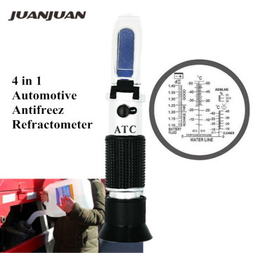Hand Held Optical 4-in-1 Freezing refractometer concentration of urea with ATC for car manufacturers large fleet 48% off