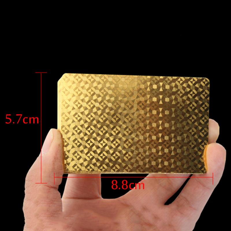 New 24K Gold Playing Cards Poker Foil Plated Euro Art 1 Sets With Luxury Gold Boxes Waterproof Cards Magic Gambling Table Games