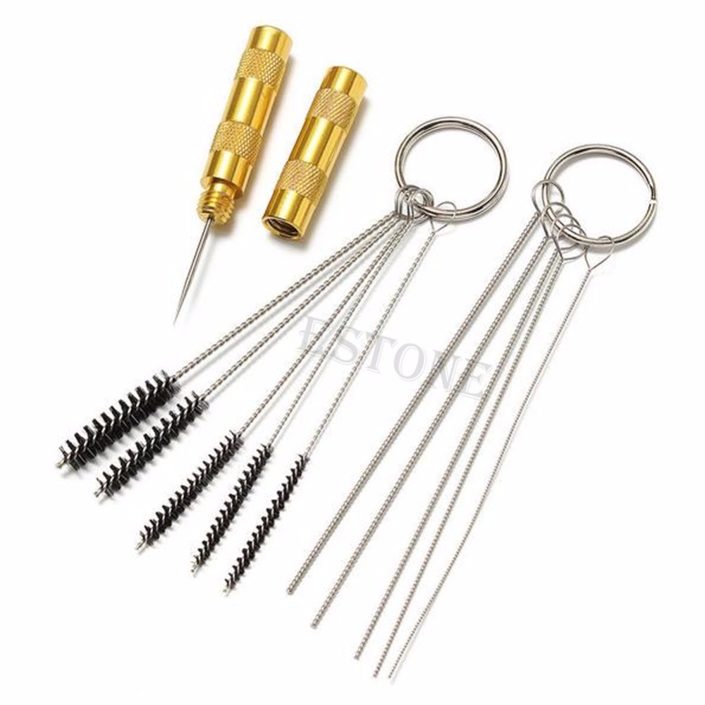 11pcs Airbrush Spray Cleaning Repair Tool Kit Stainless steel Needle Brush New Nice Gifts