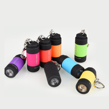 New Mini Waterproof USB LED Light Rechargeable Flashlight Lamp Pocket Keychain Torch USB Gadgets