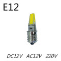 E12 COB LED 12V E12 220V COB table lamp bulb Refrigerator bulb Household appliances light bulb crystal light E12 Candle bulb