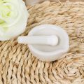 Porcelain Mortar and Pestle Spice Herb Grinder Mixing Grinding Bowl Crusher Set L4MB