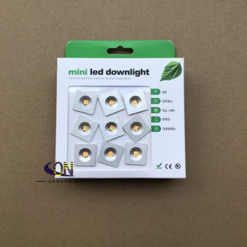 9pcs 1W Mini LED Downlight Square Round 1W IP65 Outdoor Garden Bathroom Corridor Ceiling Spot Bulb Light Sauna Lighting DC12V